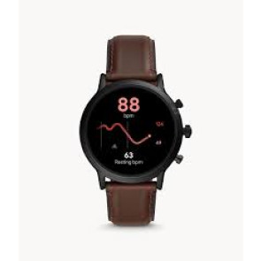 Watch strap Fossil FTW4026 Leather Brown 22mm